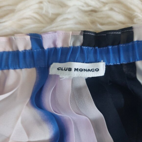 Club Monaco Viselin Striped Pleated Off the Shoulder Top - Picture 5 of 8